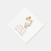 ワン間抜けグースガールピンク1歳 スタンダードカクテルナプキン (角)