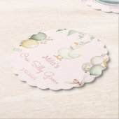 ワン間抜けグースガール1st誕生日 ペーパーコースター (アングル)