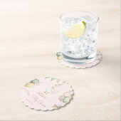 ワン間抜けグースガール1st誕生日 ペーパーコースター (インサイチュ)