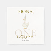 ワン間抜けグースギンガム1歳 スタンダードカクテルナプキン (正面)