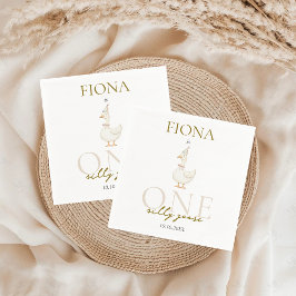 ワン間抜けグースギンガム1歳 スタンダードカクテルナプキン