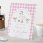 ワン間抜けグースピンク1歳 台座サイン (インサイチュ)