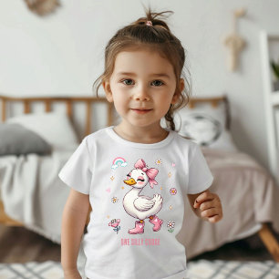 ワン間抜けグースフラワーガーデン1日 ベビーTシャツ