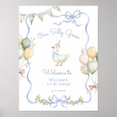 ワン間抜けグースブルーボウボーイ1stバースデーウェルカム ポスター (正面)