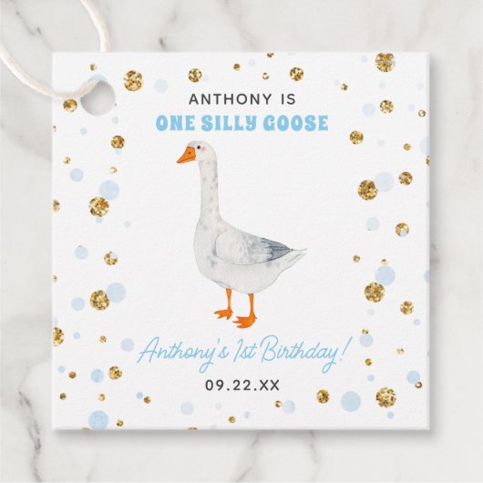 ワン間抜けグースボーイズ1歳の誕生日パーティー フェイバータグ (正面)