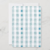 ワン間抜けグースボーイブルーギンガム1歳 招待状 (裏面)