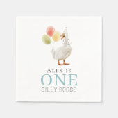 ワン間抜けグースボーイブルー1歳 スタンダードカクテルナプキン (正面)