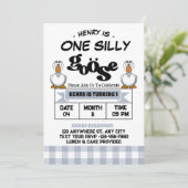 ワン間抜けグースボーイ1歳の誕生日パーティー 招待状 (スタンド正面)