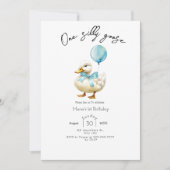 ワン間抜けグースボーイ1歳 招待状 (正面)