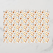 ワン間抜けグース写真1歳の誕生日パーティー 箔招待状 (裏面)