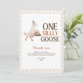 ワン間抜けグース誕生日グースボーイ1歳 サンキューカード (スタンド正面)