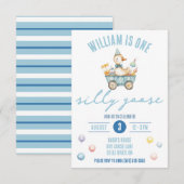 ワン間抜けグース誕生日パーティー 招待状 (正面/裏面)