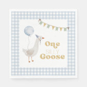 ワン間抜けグース1位の誕生日ナプキンス スタンダードランチョンナプキン (正面)