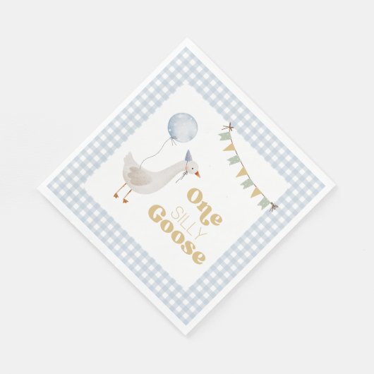 ワン間抜けグース1位の誕生日ナプキンス スタンダードランチョンナプキン (角)