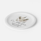 ワン間抜けグース1歳の誕生日かわいい水彩子供 ペーパープレート (アングル)