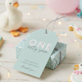 ワン間抜けグース1歳の誕生日かわいい ギフトタグ
