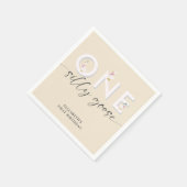 ワン間抜けグース1歳の誕生日かわいい スタンダードカクテルナプキン (角)