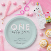 ワン間抜けグース1歳の誕生日かわいい ペーパープレート (パーティー)