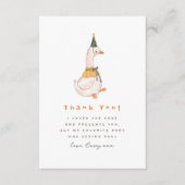 ワン間抜けグース1歳の誕生日パーティー サンキューカード (正面)