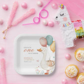 ワン間抜けグース1歳の誕生日パーティー ペーパープレート (パーティー)