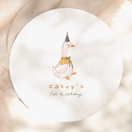 ワン間抜けグース1歳の誕生日パーティー ペーパープレート