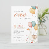 ワン間抜けグース1歳の誕生日パーティー 招待状 (スタンド正面)