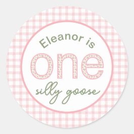 「ワン間抜けグース」ステッパーソナライズされたカー ラウンドシール