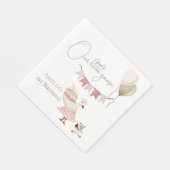 ワン間抜けヴィンテージ誕生日グースウォーター色 スタンダードランチョンナプキン (角)