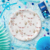 ワン間抜けヴィンテージ誕生日グースウォーター色 ペーパープレート (パーティー)