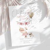 ワン間抜けヴィンテージ誕生日グースウォーター色 招待状