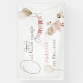 ワン間抜けヴィンテージ誕生日グースウォーター色 横断幕 (縦)