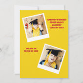 ワン頭が切れるクッキーチャイルドス卒業パーティー 招待状 (裏面)