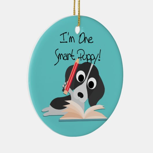 ワン頭が切れるコ セラミックオーナメント (右)