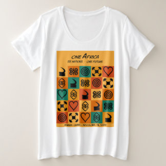 ワン・アフリカ - アディンクラ - ガーナ - プラスサイズTシャツ