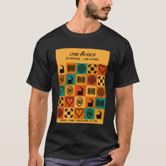 ワン・アフリカ - アディンクラ - ガーナ - Tシャツ