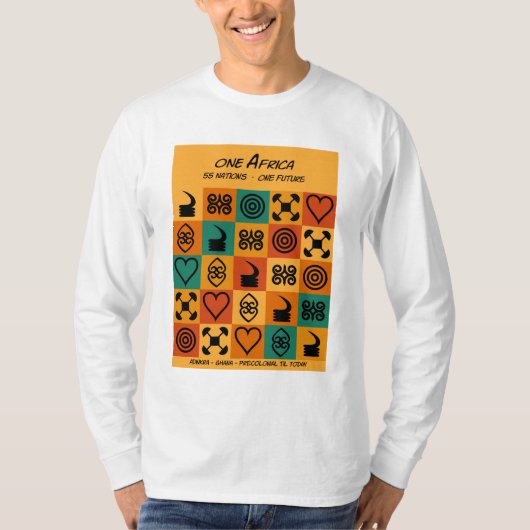 ワン・アフリカ - アディンクラ - ガーナ - Tシャツ (正面)
