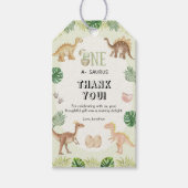 ワン・ア・サウルス 1歳の誕生日ギフトタグ ギフトタグ (正面)