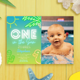 ワン・イン・ザ・サン - プールパーティ 招待状