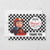 ワン  カスタム レース カー ドライバー サンキューカード (正面)