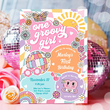 ワン グルービー ガール レトロ プレッピー ヴァーシティ バースデー