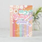 ワン・グルービー・ベイブ ファースト・デイジー・レインボー・バースデー 招待状 (スタンド正面)