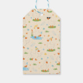ワン シリー グース レトロ 1歳の誕生日 ファン モダン ギフトタグ (裏面)