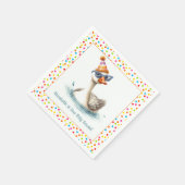 「ワン シリー グース」1歳誕生日パーティー スタンダードカクテルナプキン (角)