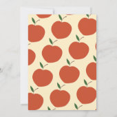 ワン・スウィート・ピーチ - ウェイビー・レトロ・ピーチ 1歳の誕生日 招待状 (裏面)