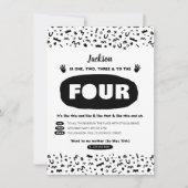 ワン・ツー・スリー・アンド・トゥ・ザ・フォー、90年代ヒップホップバースデー 招待状 (正面)