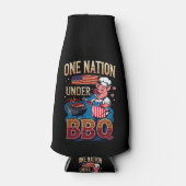 ワン・ネイション・アンダー・BBQ – ヴィンテージ・シェフ・グリルマスター ボトルクーラー (正面)
