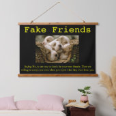 ワン・バスケットの中で子犬を一緒ぶら下がったに愛する 吊り下げ型タペストリー (寝室)