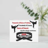 ワン ブラックベルト 1 空手 Tシャツ＆アパレル ポストカード (スタンド正面)