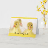 ワン・ラッキー・考えるアヒルのカード カード (黄色い花)