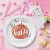 ワン・リトル・パンプキン第1誕生日  ペーパープレート (パーティー)